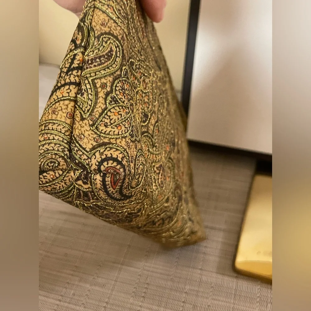 Givenchy - Paisley Embroidered Clutch W/ Crystal Zipper Pull | Like New - VTG